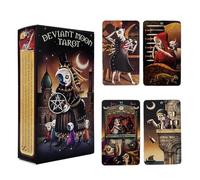 Oracle Cards Fate Divination - Deviant Moon Tarot, Moon Phase Deck | Mystical Guidance Board Game, Portable 78 Card Set For Adults Beginners Thanksgiving Celebration