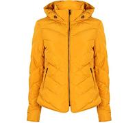 Oracle Chevron Quilted Hooded Puffer Jacket in Old Gold - Tokyo Laundry-10