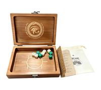 Oracle Dice Set Geometric Hand-Carved Wooden
