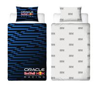 Character World Oracle Red Bull Racing Official Single Duvet Cover Set | Automatic Design Reversible 2 Sided Blue Bedding Including Matching Pillow Case Single Bed Set | Polycotton