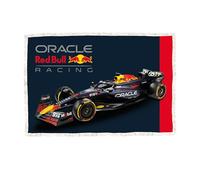 Oracle Red Bull Racing Officially Licensed Fleece Blanket | Formula One Design Super Soft Warm Throw with Sherpa Reverse | Perfect For Home, Bedroom, Sleepovers & Camping | Size 100 x 150cm | Blue