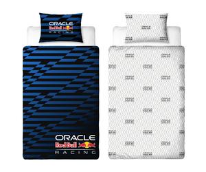 Oracle Red Bull Racing Single Duvet Reversible Bedding F1 Blue White Quilt Cover