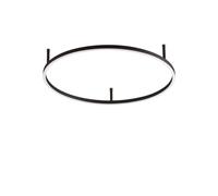 Oracle Ring Integrated Led Semi Flush Light Black 70cm 3000K Netlighting Black One Size