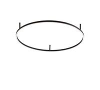Oracle Ring Integrated Led Semi Flush Light Black 90cm 3000K Netlighting Black One Size