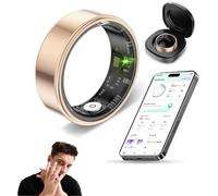 Oracle Smart Ring, 2025 New Colmi Smart Ring, Colmir02 Smartring Ip68 & 3atm Waterproof Fitness Tracker Smart Ring, 12-Day Battery Life, With Heart Rate, Sleep Monitoring, Step Counting (Gold,#10)