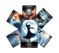 Oracle Tarot Cards - 36 Sheets Spiritual Reading Kit, Portable Thinking Game | Illustrated Cards 12x7cm With Explanations, Easy Use For Beginners, Travel Table Game Po