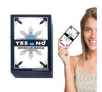 Oracle Tarot Cards Divination Deck, Portable Yes Or No Fortune Telling Ritual Set, Spiritual Reading Tool with Symbolic Illustrations for Women Men Travel Meditation Coffee Table