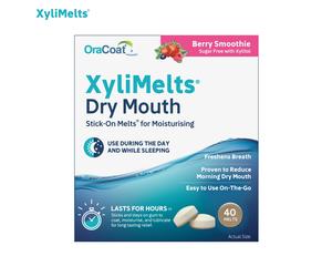 OraCoat XyliMelts Berry Smoothie for Dry Mouth, 40-Count