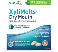 OraCoat XyliMelts Mild Mint for Dry Mouth, 40-Count, 7-40-UK
