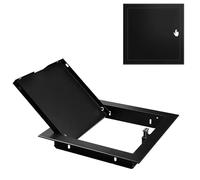 Oracra Access Panel Black Magnetic Access Door with Click Open/Close Mechanism, Galvanized Steel Access Panel Aluminum Frame, Plumbing Valve Inspection Hatch Cover(25x30cm/9.8x11.8in)