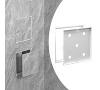 Oracra Access Panel PVC Waterproof Access Panel Cover for Tile Wall, Invisible Plumbing Access Door Decorative Plate, Bathroom Snap In Service Hatch Flush Mount(White,200x200mm(7 7/8" x7 7/8"))