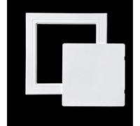 Oracra Access Panel Self Adhesive Wall Access Panel Door for Shower, 13 10 8 6 5 inch Decorative Plumbing Access Hatch Plate, Conceals Electric Meter Hole Cover(White,250x250mm/9.8x9.8in)