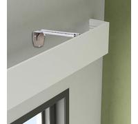 Oracra Curtain Pole Wall Mount Curtain Cornice Boards for Windows Decorative, 10.5cm Tall Curtain Box Valance Frame with Track, Curtain Pelmet Cassette Box Cover(1.5m/5ft)