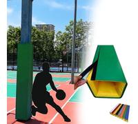 Oracra Custom Basketball Hoop Post Padding for Square Pole, UV-resistant Crash Cushion Rod Pads, Volleyball Pole Protection Wrap Mat for Court(Green,3"x3" (8x8cm))