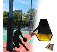 Oracra Custom Basketball Hoop Post Padding for Square Pole, UV-resistant Crash Cushion Rod Pads, Volleyball Pole Protection Wrap Mat for Court(Black,10"x10" (26x26cm))