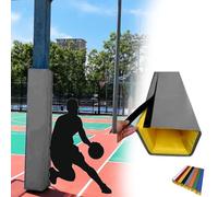 Oracra Custom Basketball Hoop Post Padding for Square Pole, UV-resistant Crash Cushion Rod Pads, Volleyball Pole Protection Wrap Mat for Court(Gray,5"x5" (13x13cm))