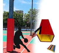 Oracra Custom Basketball Hoop Post Padding for Square Pole, UV-resistant Crash Cushion Rod Pads, Volleyball Pole Protection Wrap Mat for Court(Red,5"x5" (13x13cm))