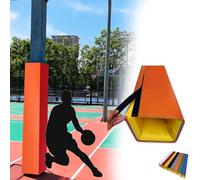 Oracra Custom Basketball Hoop Post Padding for Square Pole, UV-resistant Crash Cushion Rod Pads, Volleyball Pole Protection Wrap Mat for Court(Orange,10"x10" (26x26cm))