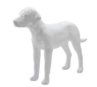 Oracra Dog Dress Form Mannequin Display Large, White Dog Statue Labrador Home Decor, Dog Model Toy Shooting Props for Shop, Dog Manikin for Clothing