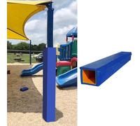 Oracra Exterior Basketball Pole Padding Protection, 4 ft High Basement Square Pole Pad Covers, Wrap Foam Column Pads for Gym, Fit 3.5x3.5 4x4 6x6 in Posts(Blue,5"x5" (12.7x12.7cm))