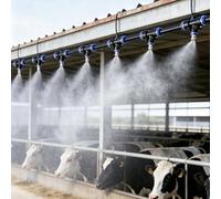 Oracra Portable Mister Cooling Sprinkler for Cattle/Chicken/Pig, Hanging Drip Irrigation Watering System, Outdoor Fence Misting Hose for Dust Control