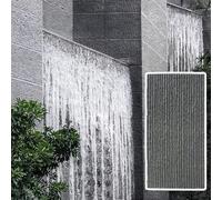 Oracra Wall Paneling Waterproof Pu Wall Panels Interior Exterior, Gaming Room Faux Stone Wall Tiles Paneling Fluted Texture, 3d Effect Wainscoting for Landscaping(Dark Gray,1PCS)
