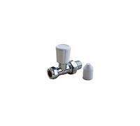 Oracstar Chrome Radiator Valve Straight Drain Off - 15mm x 1/2"