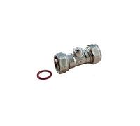 Oracstar Chrome Straight Compression Service Valve - 15mm x 1/2"