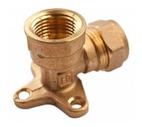 Oracstar Compression Wall Plate Elbow 15mm x 1/2" FI