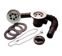 Oracstar Robimatic Waste Overflow Bath Kit Black/chrome (One Size)