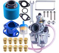 ORAEVY VM22 Racing Performance Carburetor Carb Mainfold Intake Pipe Air Filter Fit For Predator 212cc GX160 Honda GX200 CT200U 196cc KT196 Clones Go Kart Mini Bike Race Kart (Blue)