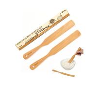 Orafie 11" Wooden Skinny Spurtle Set (2Pcs), Ideal for Mason jars, Sourdough Starter, Cooking, Mixing & Reaching Bottom of Jars