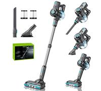 Oraimo Cordless Vacuum Cleaner, 6-in-1 Self-Standing Stick Vacuum Cleaner, Powerful Cordless Vacuum with LED Light, Cordless Hoover for Hard Floors, Carpets, Marble Tiles, Pet Hair