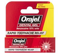 Orajel Toothache Pain Relief Gel, Benzocaine 10% w/w, Fast-Acting, 5.3g