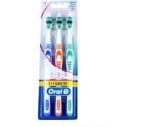 Oral-B 1,2,3 Classic 40 Toothbrush, Medium, 1 Pack of 3 Toothbrushes