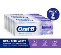 Oral B 3D White Advanced Luxe Protection Cool Peppermint 75ml Pack Of 6