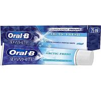 Oral-B 3D White Arctic Fresh Toothpaste for Whiter Teeth from First Brush, Gentle on Enamel, Peppermint and Green Mint Flavour 75ml