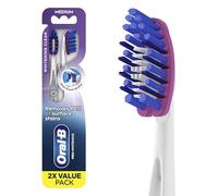 Oral-B 3D White Luxe Pro-Flex 38 Medium Manual Toothbrush Twin Pack (Packaging May Vary), 2 Count