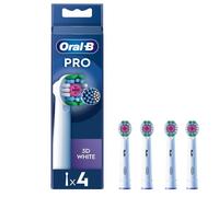 Oral-B 3D White Replacement Brush Head with CleanMaximiser Technology, 4 pcs
