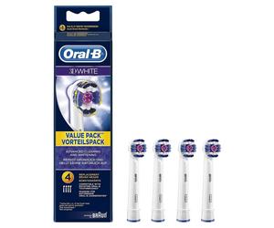 Oral-B 3D White Electric Toothbrush Replacement Heads Powered by Braun Pack of 4