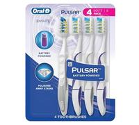 Oral B 3D White Luxe 4 Pack Pulsar Battery Powered Toothbrushes