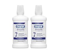 Oral-B 3D White Mouthwash Luxe Perfection Alcohol Free Clean Mint Pack of 2 New