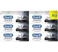 Oral-B 3D White Therapy Whitening Toothpaste, Deep Clean with Charcoal , Teeth Whitening & Teeth Stain Removal, 900 ml (75 ml x 12)