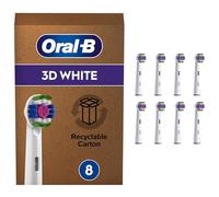 Oral-B 3D White Toothbrush Head with CleanMaximiser Technology, Pack of 8 Counts, Mailbox Sized Pack, 6 g