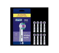 Oral-B 3D White X-Filaments Power Toothbrush Refill Replacement Heads - 8 Pack White