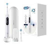 Oral-B iO Series 6 Electric Toothbrush, 2 Replacement Toothbrush Heads, 5 Cleaning Modes for Dental Care, Magnetic Technology, Display & Travel Case, Designed by Braun, White