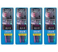 Oral B Allrounder Black Medium Toothbrush Megapack - 12 Toothbrushes - 4x 3pk