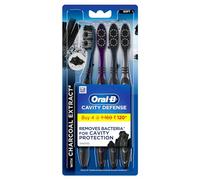 Oral B Cavity Defense 123 Soft Black Toothbrush (Pack of 4) - India - Assorted Colours