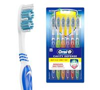 Oral-B Cavity Defense Soft Adult Toothbrush, Soft Bristles, Removes Bacteria for Cavity Protection, Multi-Color Toothbrush Set, Oral B Dentist Recommended Brand (Super