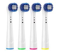 Oral B Compatible Toothbrush Head, Replacement Brush Heads for Most Braun Oral B Electric Toothbrushes of Vitality Pro Smart Genius Series, Precision Clean and Plaque Removal (4 Pack in White)